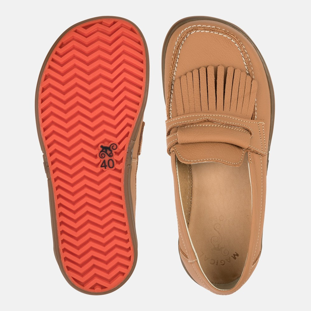 Magical Shoes Pienza Carrot Suede - Mocasines barefoot unisex camel