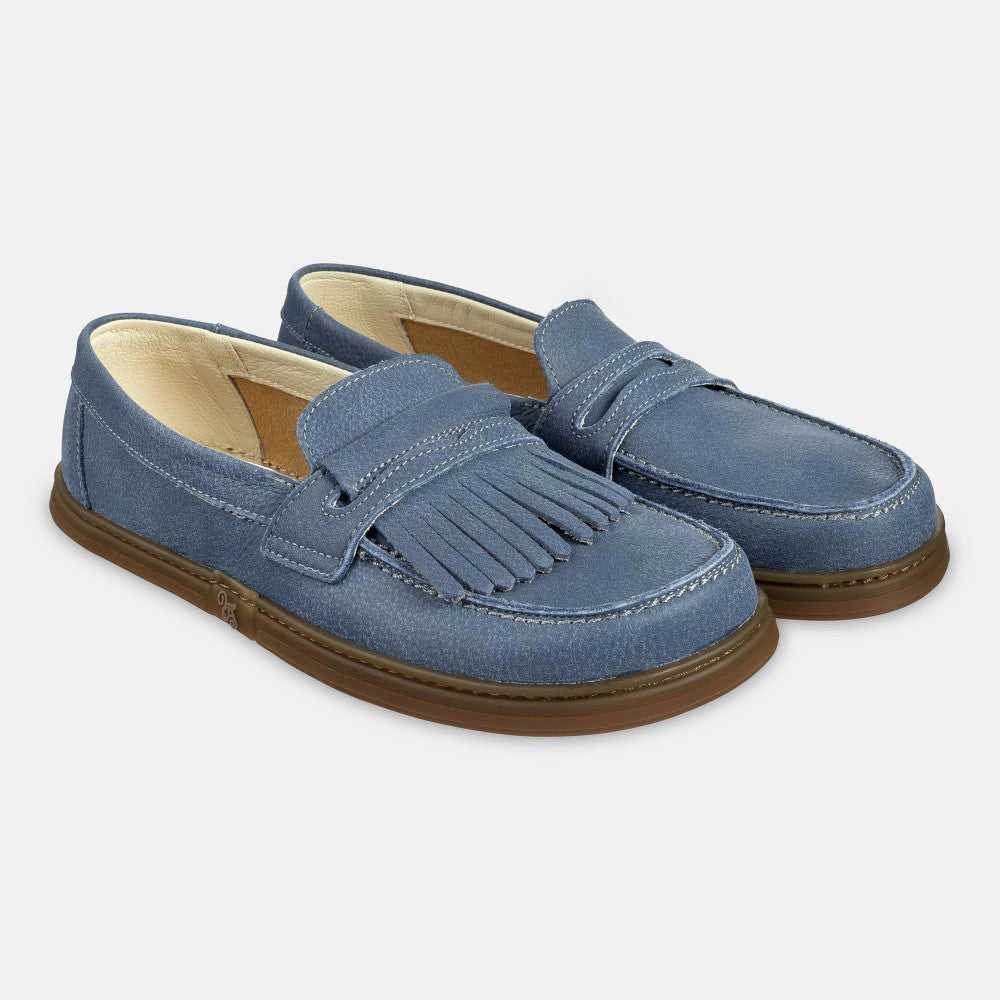 Magical Shoes Pienza Blue - Mocasines barefoot unisex azules
