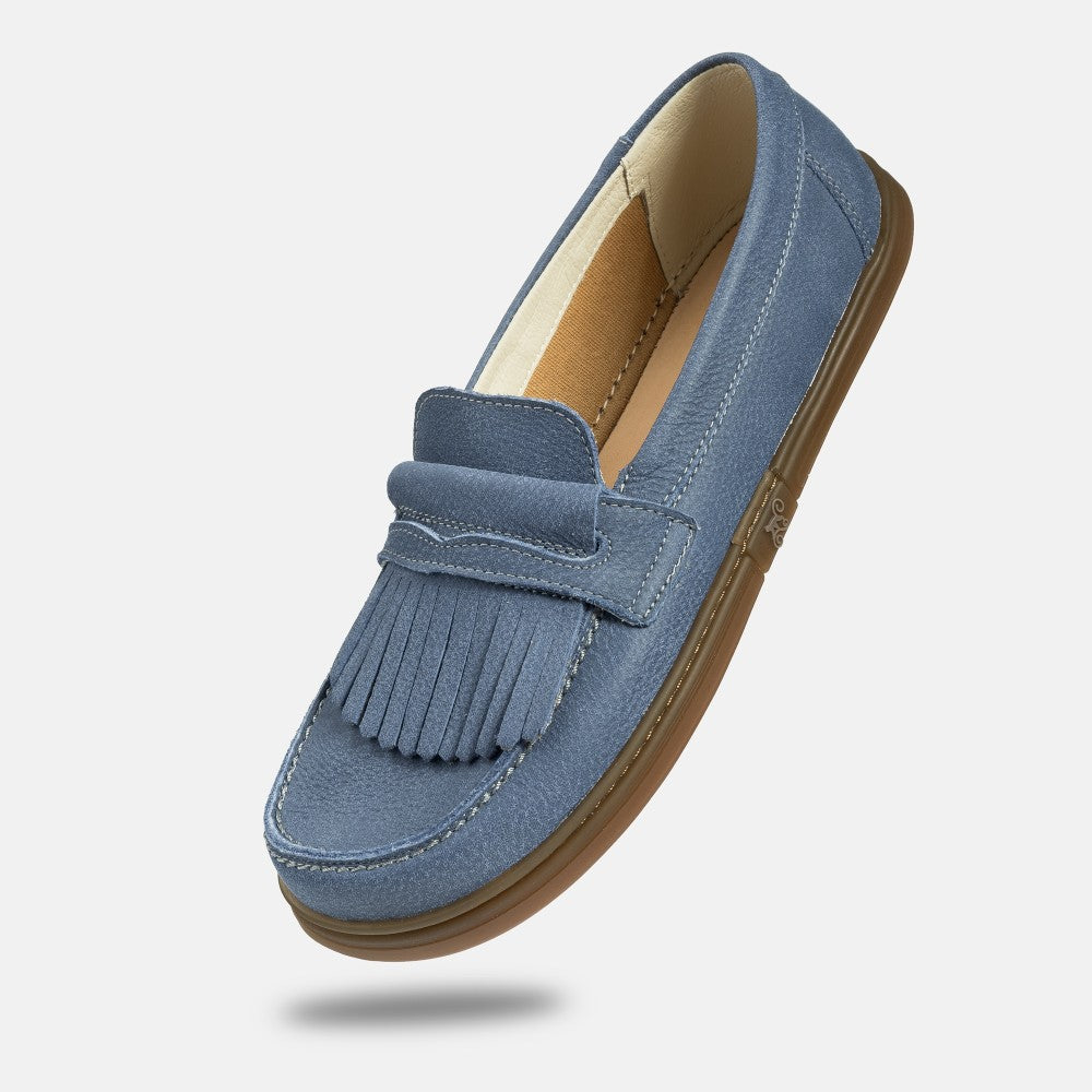 Magical Shoes Pienza Blue - Mocasines barefoot unisex azules