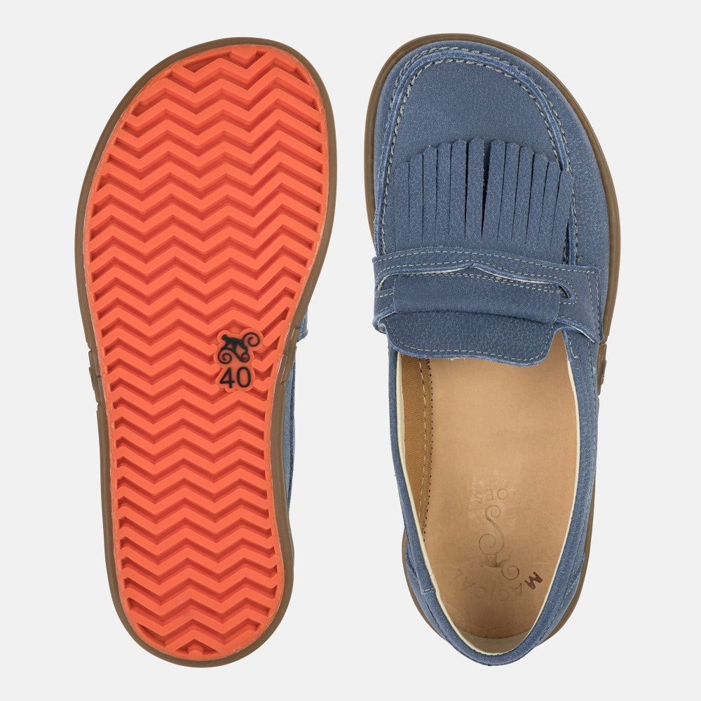 Magical Shoes Pienza Blue - Mocasines barefoot unisex azules