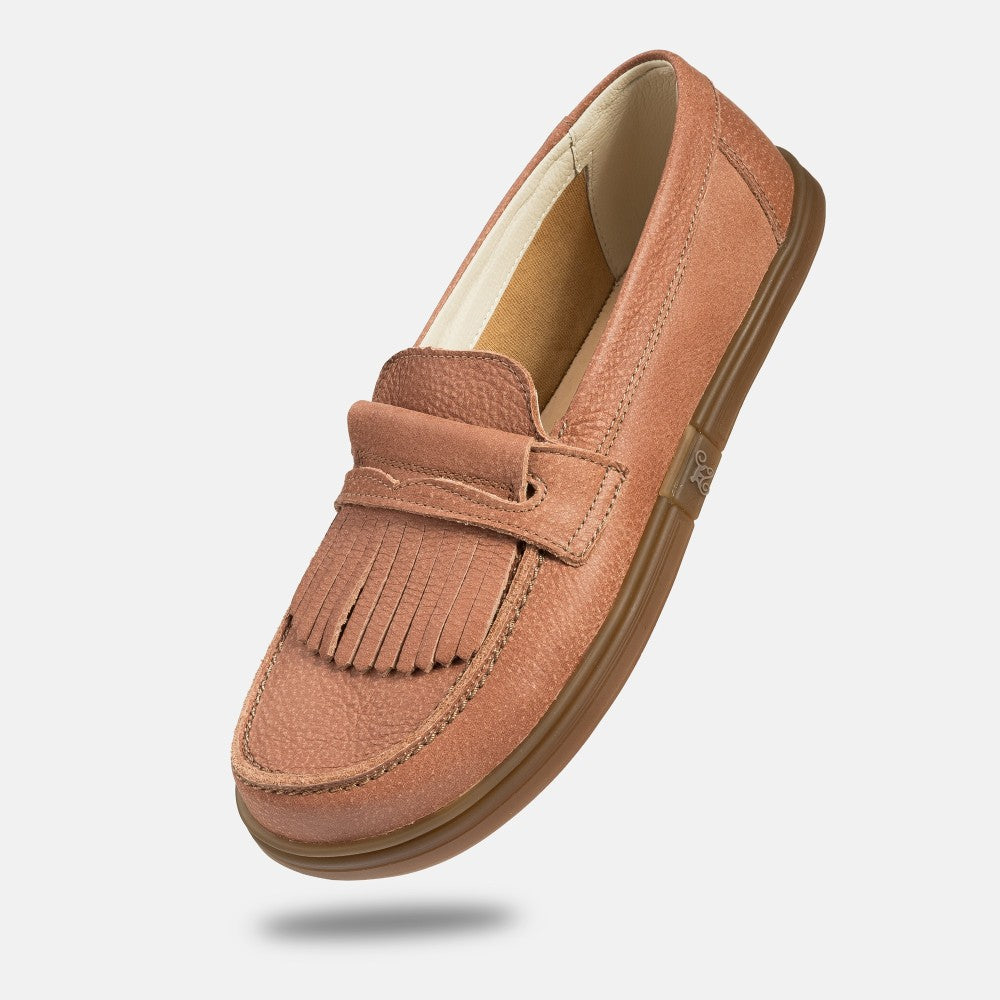 Magical Shoes Pienza Brick - Mocasines barefoot unisex rojos