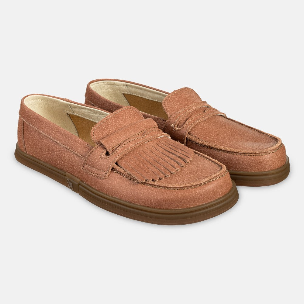 Magical Shoes Pienza Brick - Mocasines barefoot unisex rojos