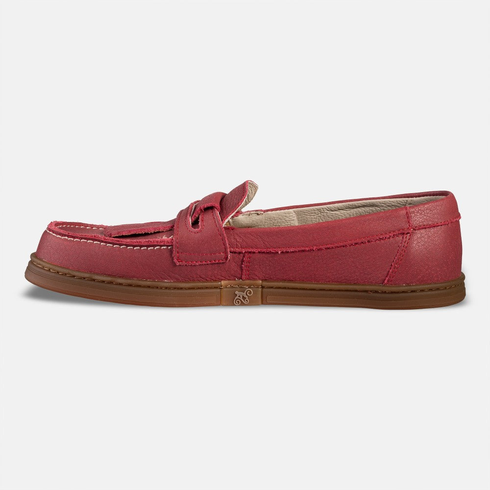 Magical Shoes Pienza Red - Mocasines barefoot unisex burdeos