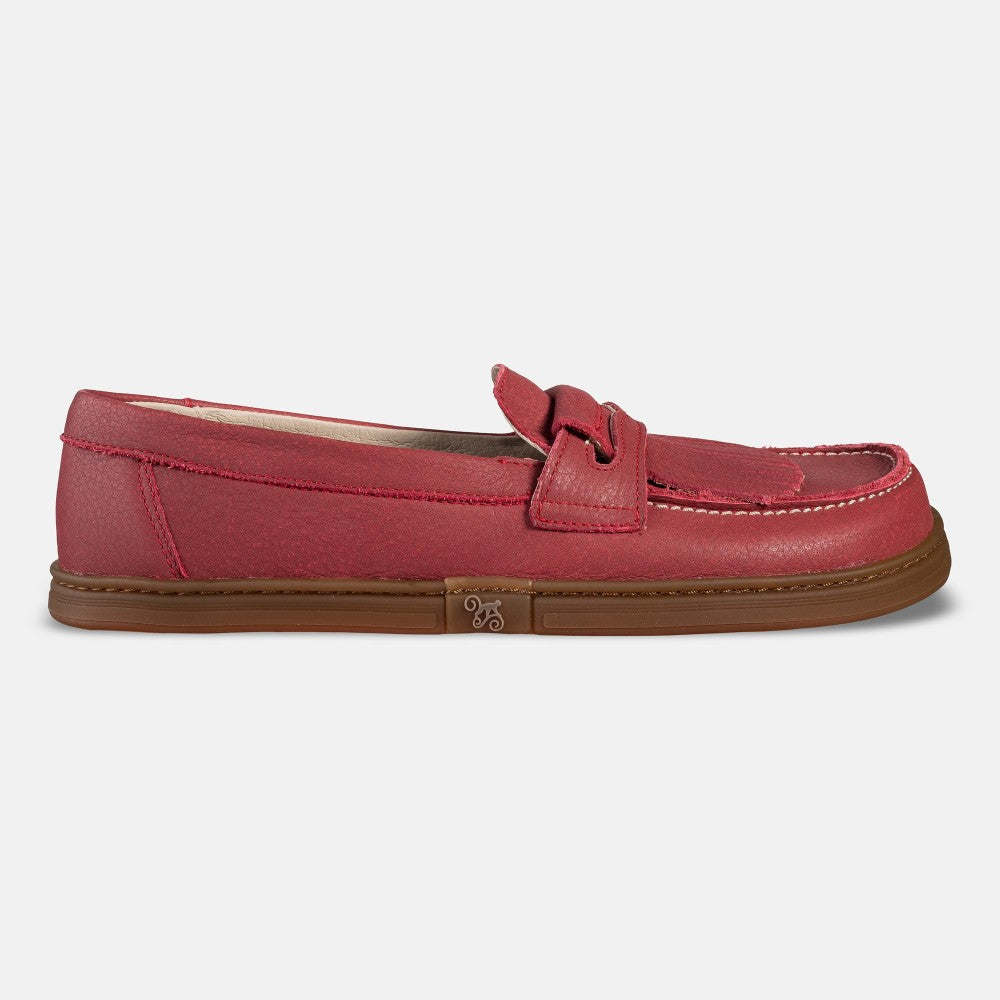 Magical Shoes Pienza Red - Mocasines barefoot unisex burdeos