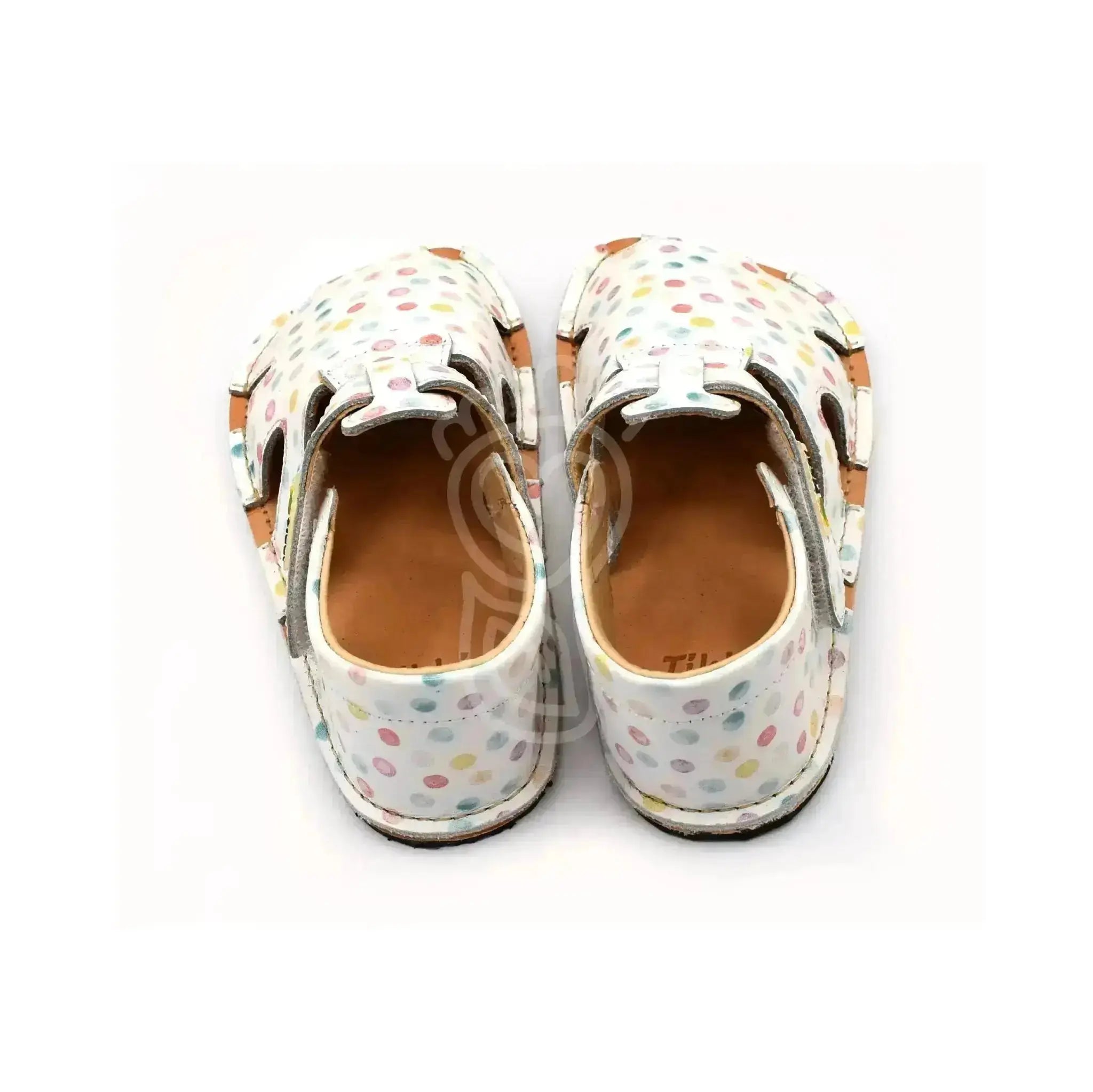 Tikki - Aranya Confetti - Sandalias Barefoot de Cuero infantiles blanco