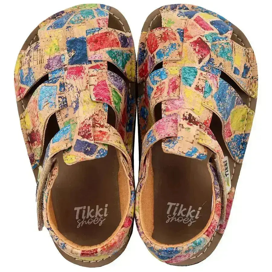 Tikki - Lasta Africa - Sandalias Barefoot de Corcho infantiles multicolor