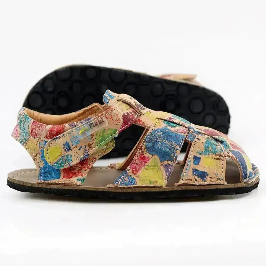 Tikki - Lasta Africa - Sandalias Barefoot de Corcho infantiles multicolor