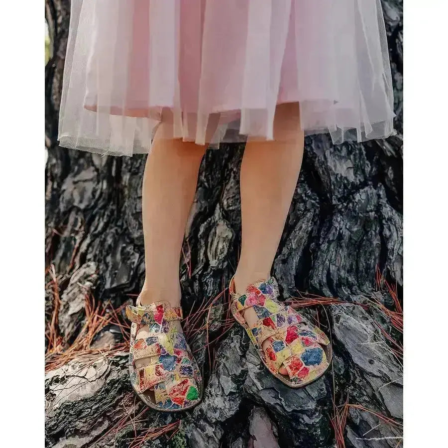 Tikki - Lasta Africa - Sandalias Barefoot de Corcho infantiles multicolor