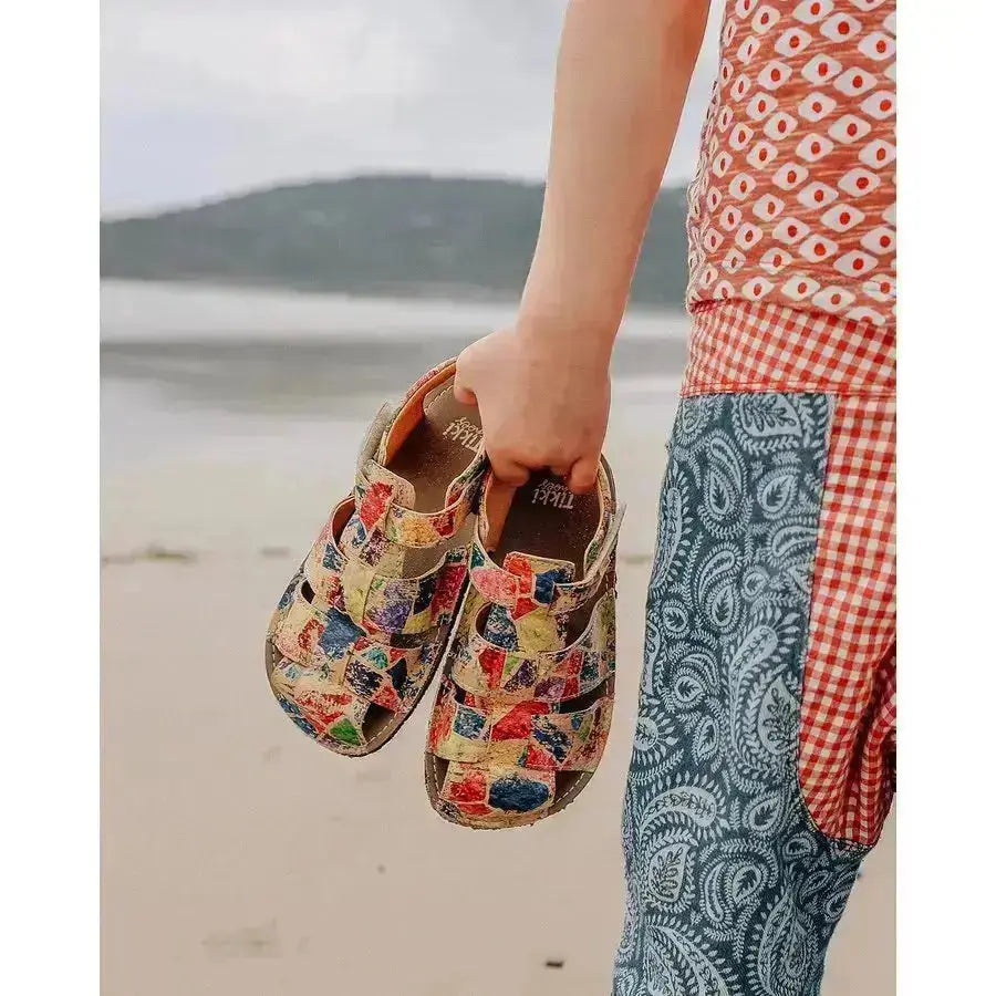 Tikki - Lasta Africa - Sandalias Barefoot de Corcho infantiles multicolor