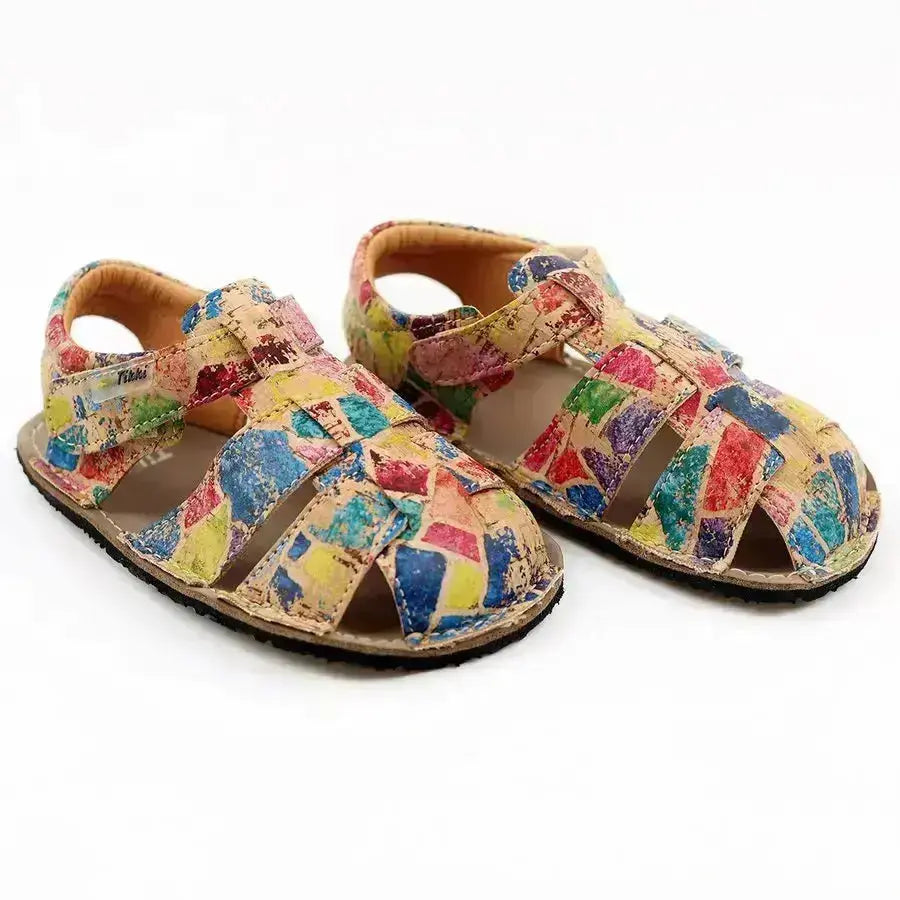 Tikki - Lasta Africa - Sandalias Barefoot de Corcho infantiles multicolor