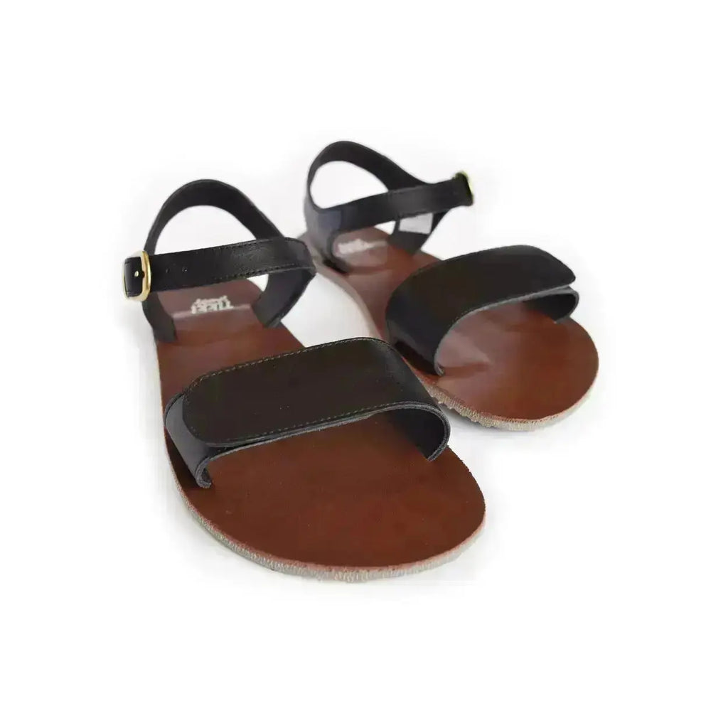 Tikki - Vibe Onyx - Sandalias barefoot Veganas negras para mujer