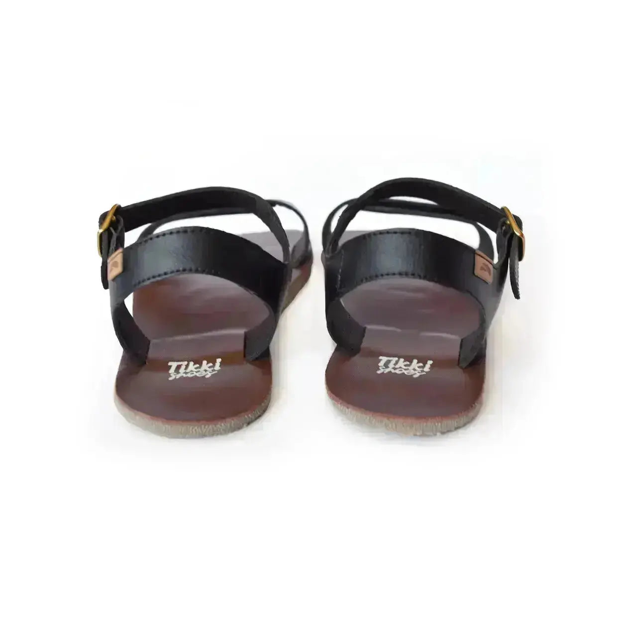 Tikki - Vibe Onyx - Sandalias barefoot Veganas negras para mujer
