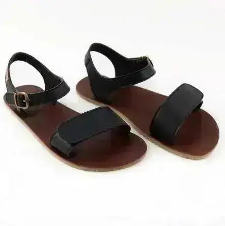 Tikki - Vibe Onyx - Sandalias barefoot Veganas negras para mujer