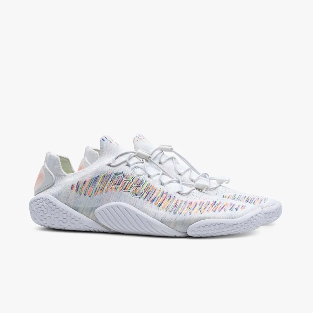 VIVOBAREFOOT - Motus Flex White Space Dye - Deportivas respetuosas para entrenamiento de alto nivel/fuerza y/o uso diario