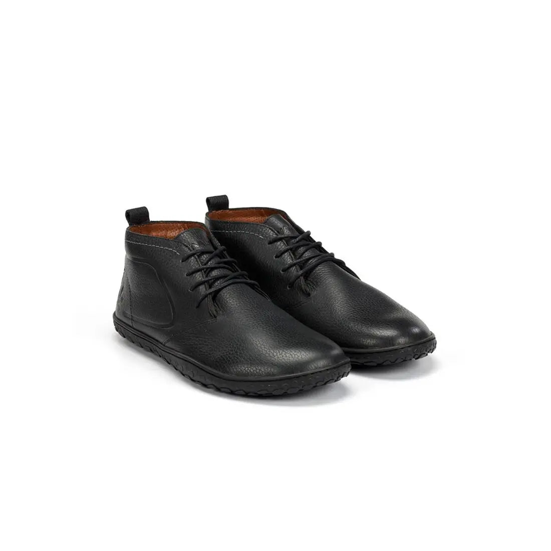WAALS - Vantaa Negro - Botines barefoot de piel artesana