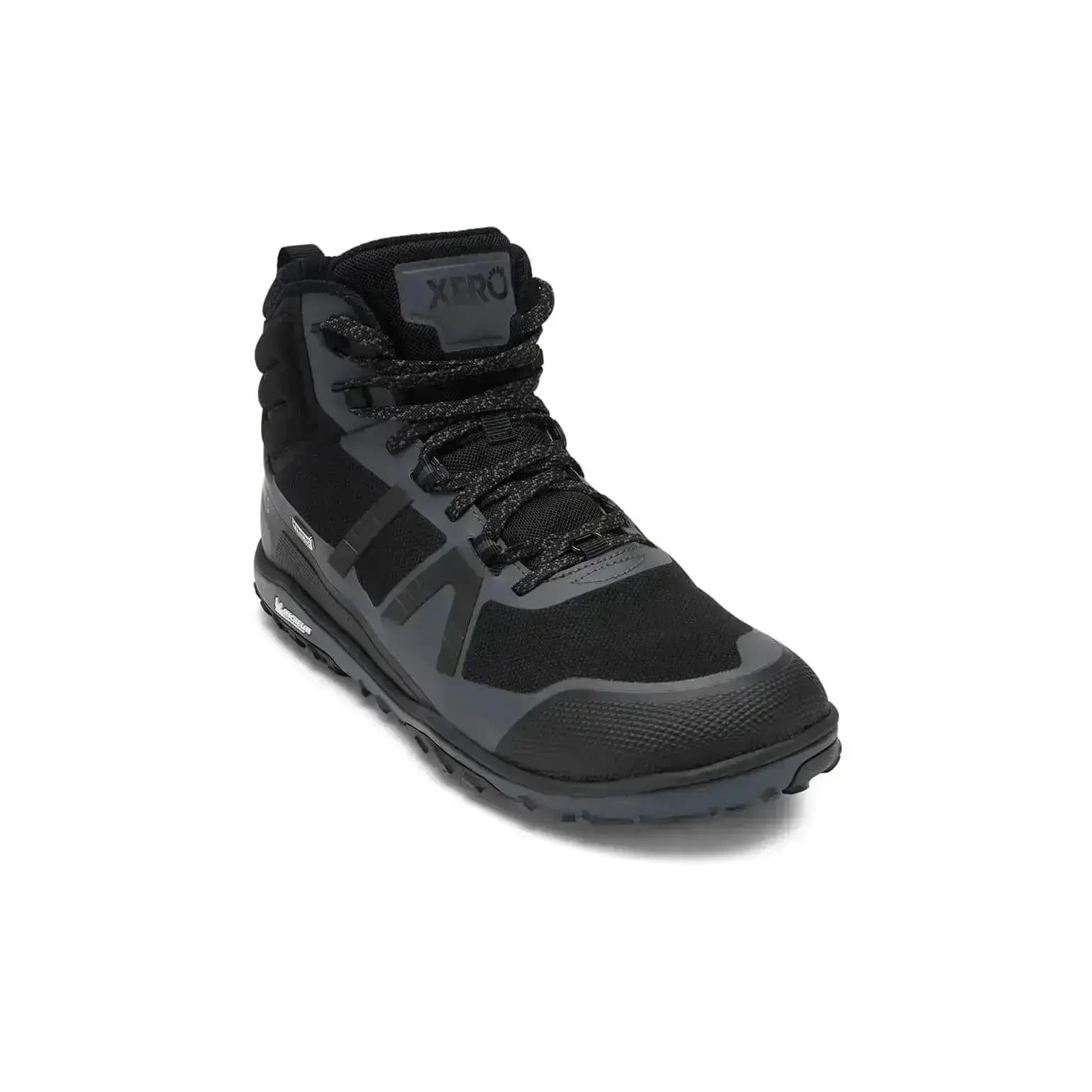Xero Shoes - Scrambler Mid II WP - Men black-asphalt - Bota de Trekking Barefoot Impermeable y Ultraligera negras para hombre