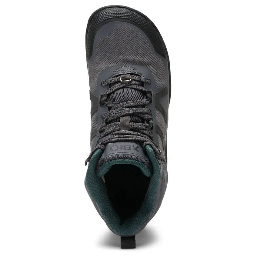 Xero Shoes - Scrambler Mid II WP - Women asphalt-sea-moss - Bota de Trekking Barefoot Impermeable y Ultraligera grises para mujer