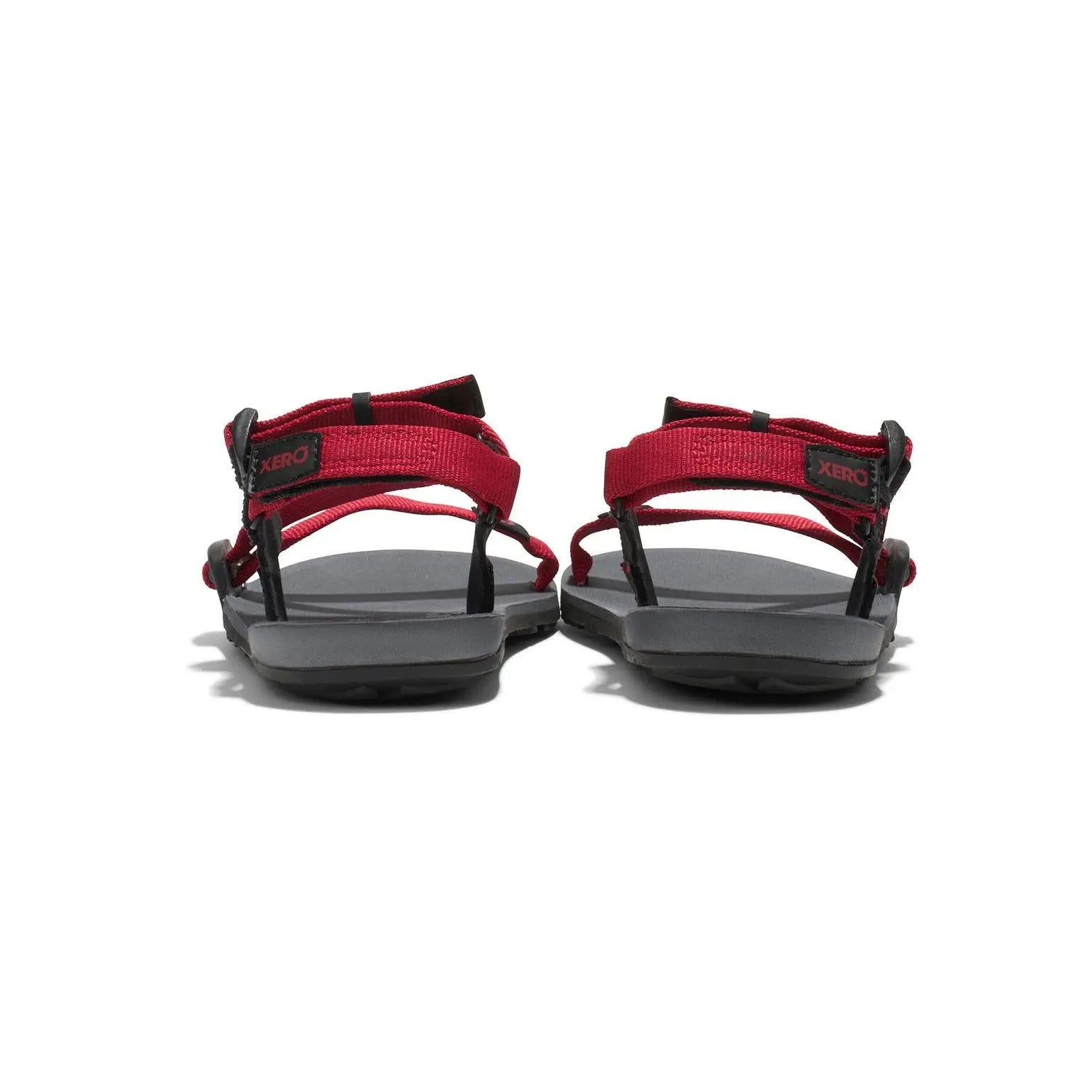 Xero Shoes - Z-Trail - Big Kids charcoal-red-pepper - Sandalias Barefoot para Trail, Hiking y Recuperación rojas para niños